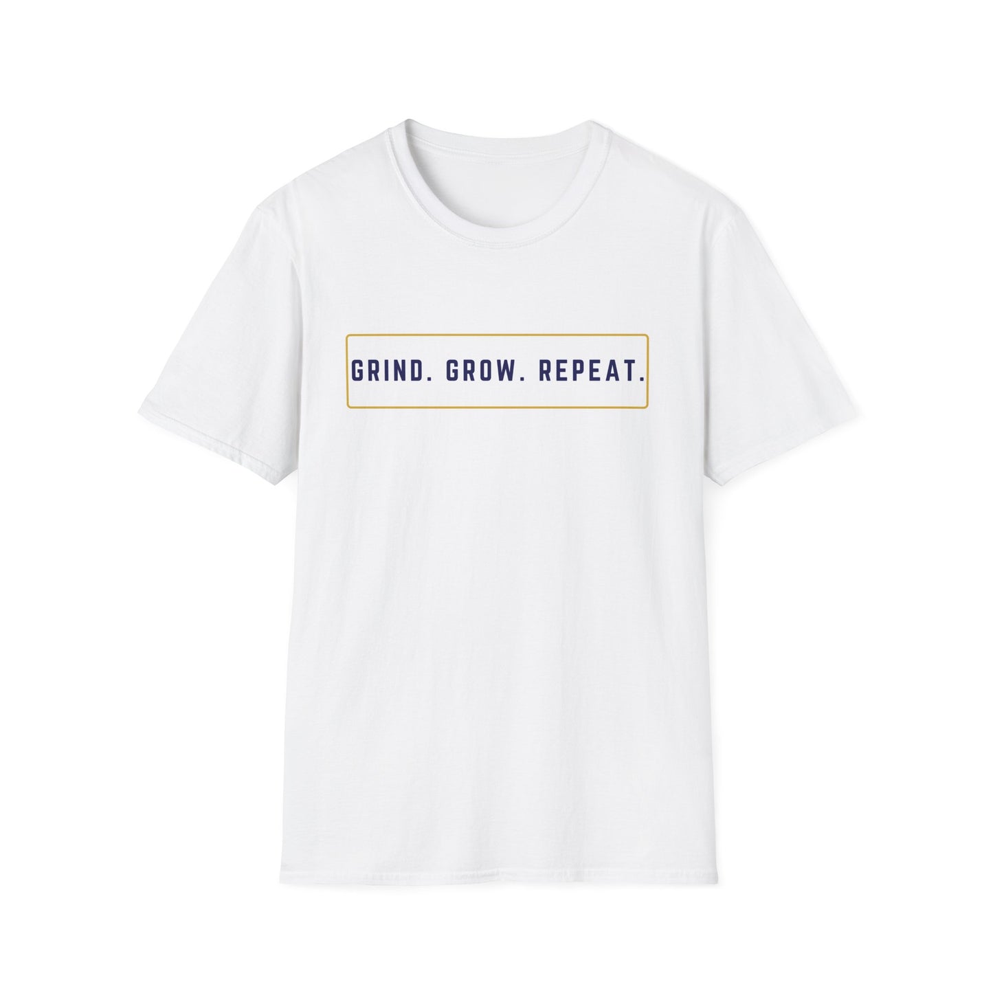 Motivational T-Shirt, Grind Grow Repeat Tee, Inspirational Apparel, Unisex Workout Shirt, Casual Everyday Top, Gift for Fitness Enthusiasts