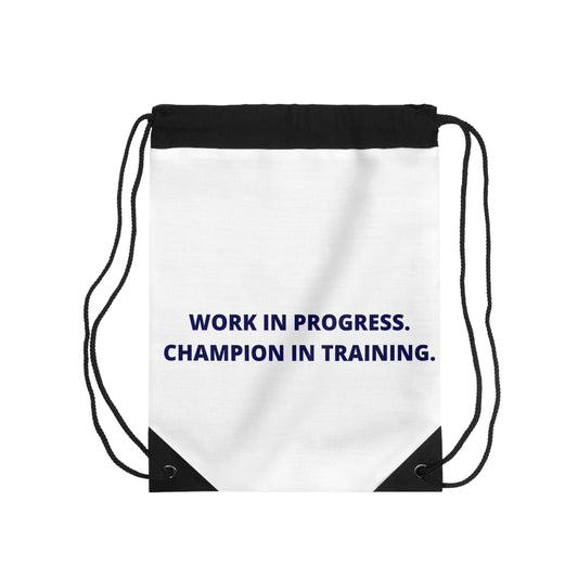 Motivational Drawstring Bag for Athletes, Gym Bag, Workout Gear, Fitness Training, Personalized Gifts