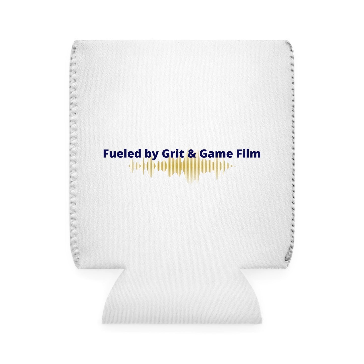 Custom Can Cooler Sleeve - Ideal for Parties, Festivals, Barbecues, and Gifts, 'Fueled by Grit & Game Film' Design, Drink Holder, [...]